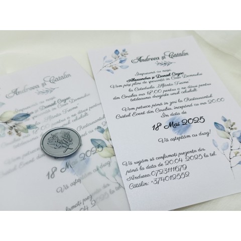 Invitatie nunta cu sigiuli cod 1396 